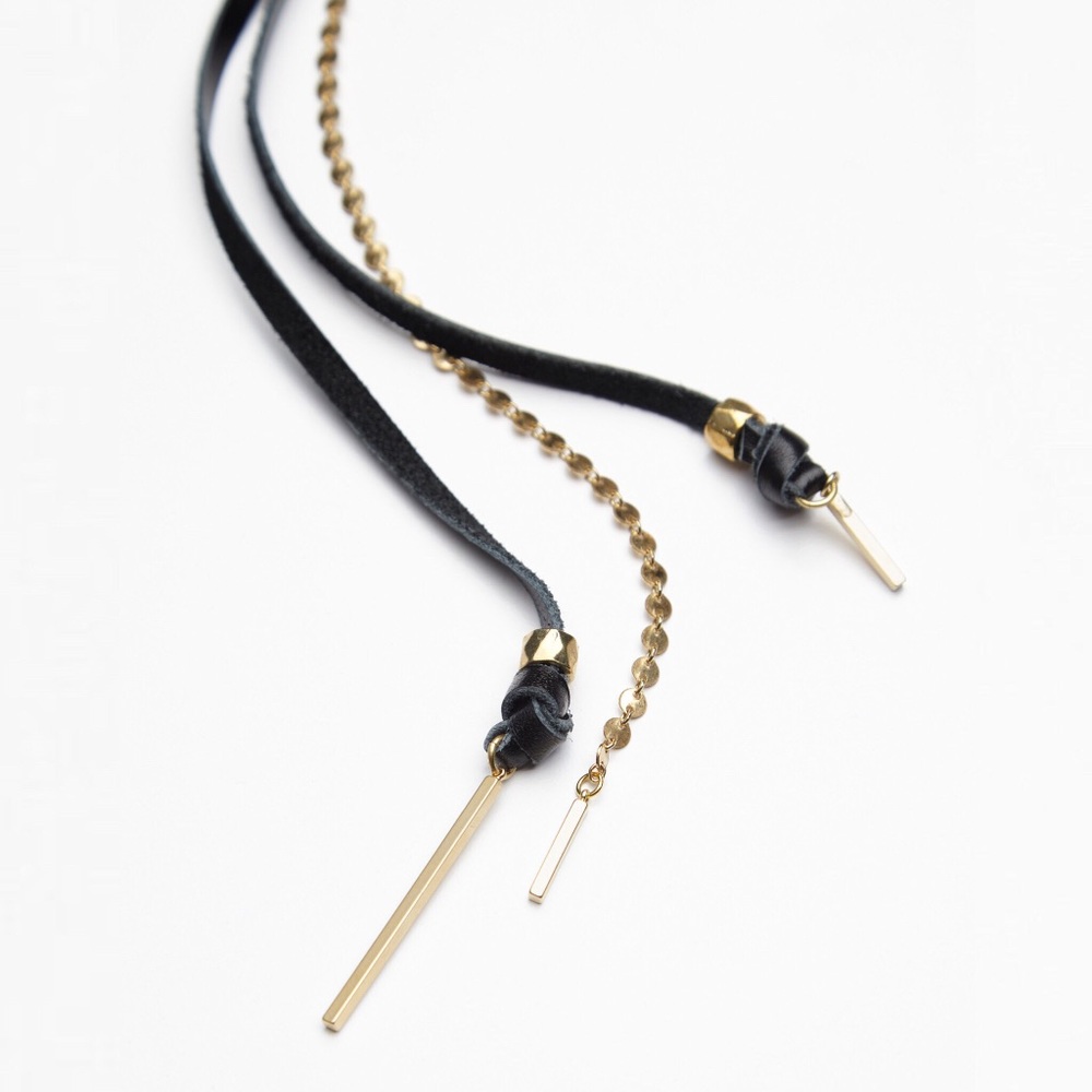 Free People Lucky Star Two Faced Leather Mix Bolo - Picture 3 of 7